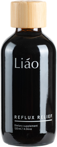 A bottle of Liao herbal syrup