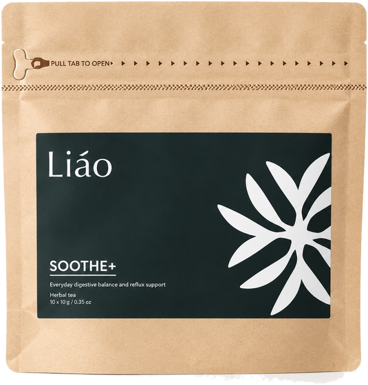 A pouch of Soothe+ Herbal Tea